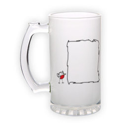 Frosted glass beer mug (500 ml)