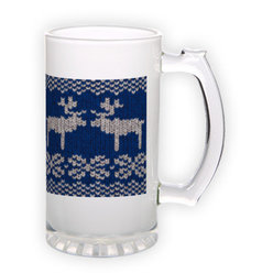 Frosted glass beer mug (500 ml)