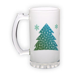 Frosted glass beer mug (500 ml)