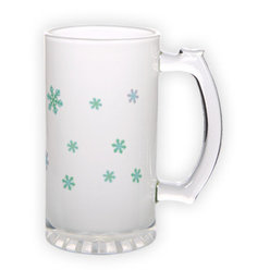 Frosted glass beer mug (500 ml)