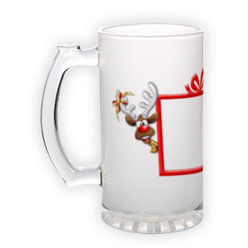 Frosted glass beer mug (500 ml)