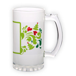 Frosted glass beer mug (500 ml)
