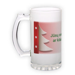 Frosted glass beer mug (500 ml)