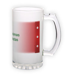 Frosted glass beer mug (500 ml)