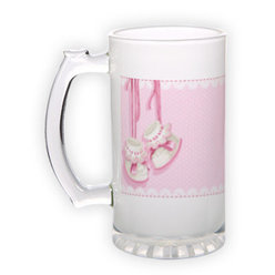 Frosted glass beer mug (500 ml)