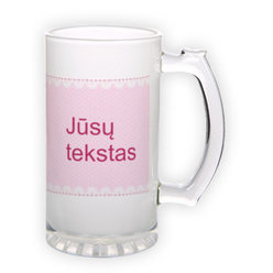 Frosted glass beer mug (500 ml)