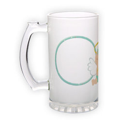 Frosted glass beer mug (500 ml)