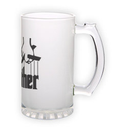 Frosted glass beer mug (500 ml)