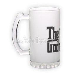 Frosted glass beer mug (500 ml)