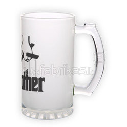 Frosted glass beer mug (500 ml)