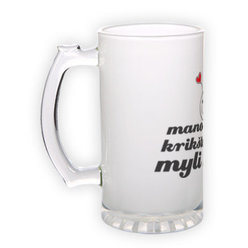 Frosted glass beer mug (500 ml)