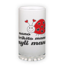 Frosted glass beer mug (500 ml)
