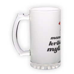 Frosted glass beer mug (500 ml)