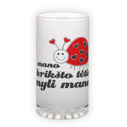 Frosted glass beer mug (500 ml)