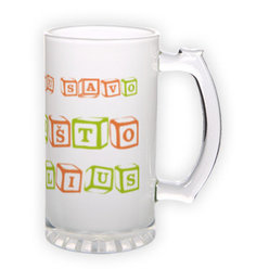 Frosted glass beer mug (500 ml)