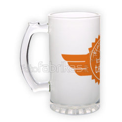 Frosted glass beer mug (500 ml)