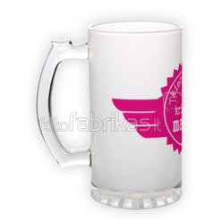 Frosted glass beer mug (500 ml)