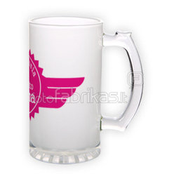 Frosted glass beer mug (500 ml)