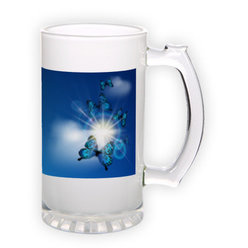 Frosted glass beer mug (500 ml)