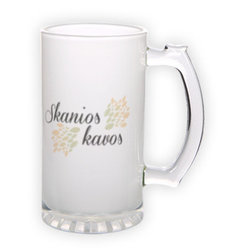 Frosted glass beer mug (500 ml)