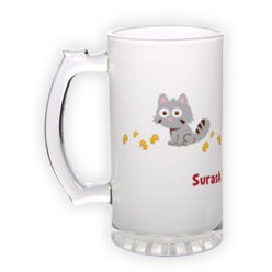 Frosted glass beer mug (500 ml)
