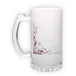 Frosted glass beer mug (500 ml)