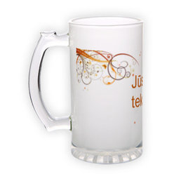 Frosted glass beer mug (500 ml)