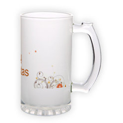 Frosted glass beer mug (500 ml)
