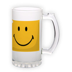 Frosted glass beer mug (500 ml)