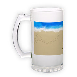 Frosted glass beer mug (500 ml)
