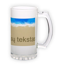 Frosted glass beer mug (500 ml)