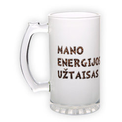 Frosted glass beer mug (500 ml)