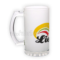 Frosted glass beer mug (500 ml)