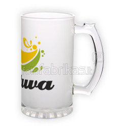 Frosted glass beer mug (500 ml)