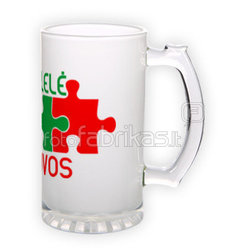 Frosted glass beer mug (500 ml)