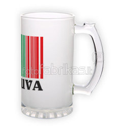 Frosted glass beer mug (500 ml)