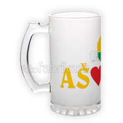 Frosted glass beer mug (500 ml)