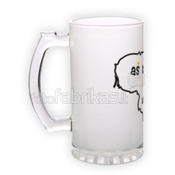 Frosted glass beer mug (500 ml)