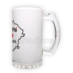 Frosted glass beer mug (500 ml)