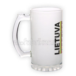 Frosted glass beer mug (500 ml)