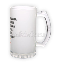 Frosted glass beer mug (500 ml)
