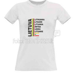 Women's T-shirt with your choice of photos, notes, white