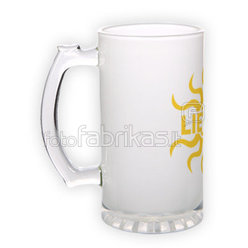 Frosted glass beer mug (500 ml)