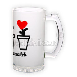 Frosted glass beer mug (500 ml)
