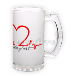 Frosted glass beer mug (500 ml)