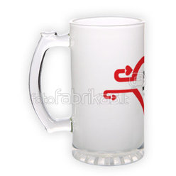 Frosted glass beer mug (500 ml)