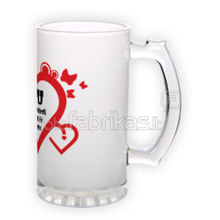 Frosted glass beer mug (500 ml)