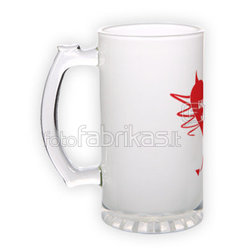 Frosted glass beer mug (500 ml)