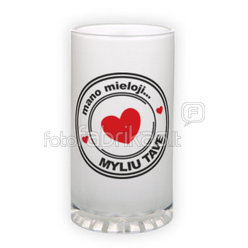Frosted glass beer mug (500 ml)