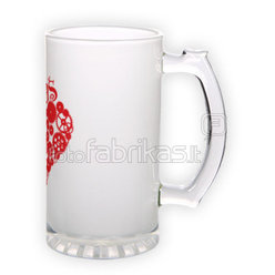 Frosted glass beer mug (500 ml)
